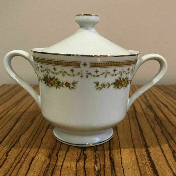 Crescent China Ranmaru Hastings Japan Rust 5780 Sugar Bowl - Picture 1 of 5